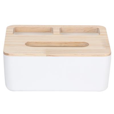 Multifunction Desktop Paper Storage Holder Tissue Box Case with Lid for Home Office(Three