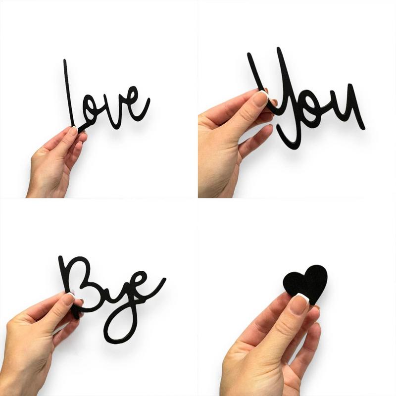 Love You Bye Iron Sign Home Decor Boho Vegg Decor Express Love and Warm for Your Family Lovers Veggkunst Gave Gang