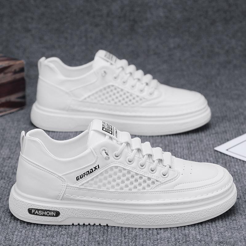 Little white shoes summer new breathable mesh fashion men's casual shoes personalized soft sole hollow youth board shoes