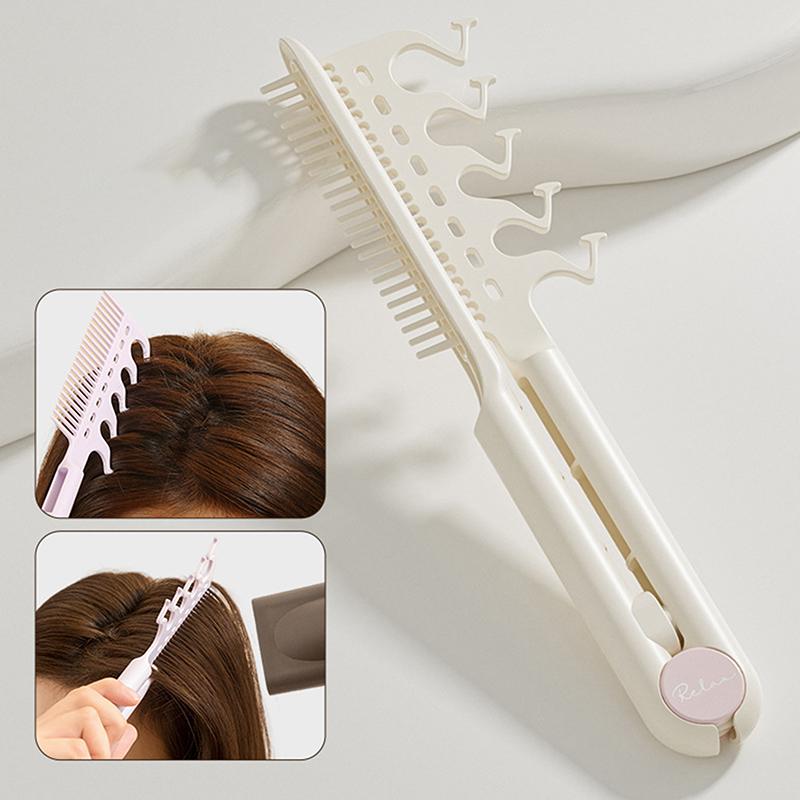 

Comb for Salon Styling And Home Use 2-In-1 Portable Relaxing Elastic Massage Comb Solid Color Scalp Hair Brush белый