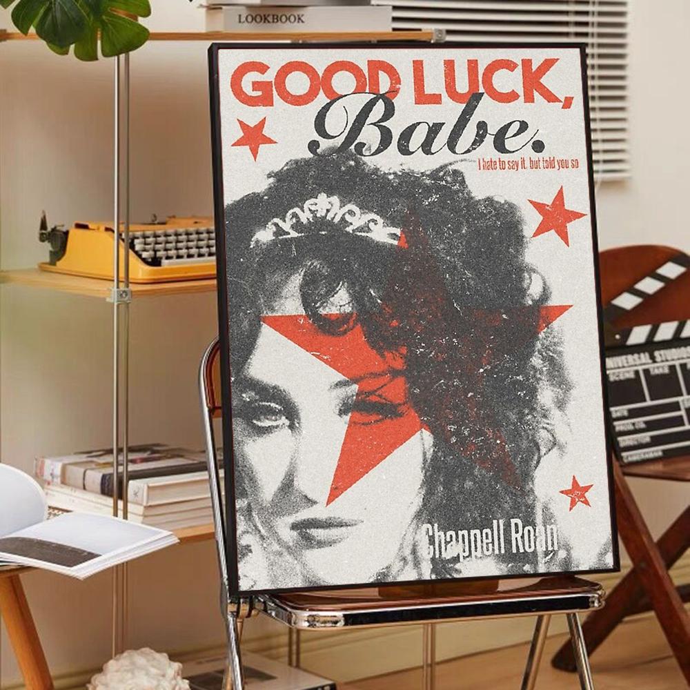 Chappell Roan Viel Glück Babe! Gute Qualität Drucke und Poster Wasserdichte Papieraufkleber Kaffeehaus Bar Poster Wandaufkleber