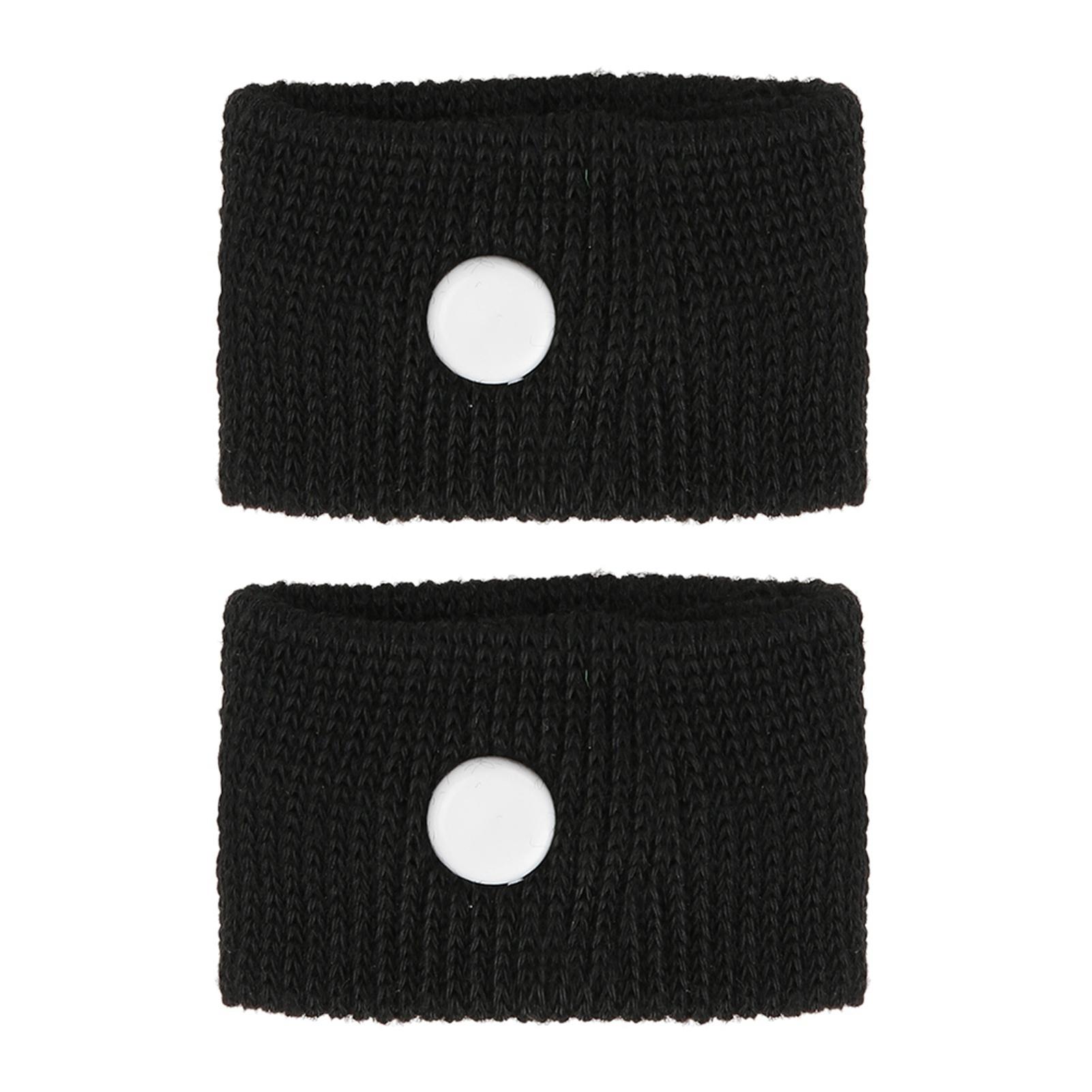 1 par de pulseras para niños adultos, pulseras portátiles para viajes, aviones, autobuses, color azul black