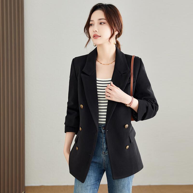 TERRE BLEUE Women's Mid-Length Down Blazer Jacket