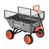 Garden Dump Cart, 362 kg Poly Dump Cart, Garden Carts Dumps Wagon with Storage Fence, 90° Quick-Dumps Mechanism, 180° Swivel Wheels, 90° Rotating