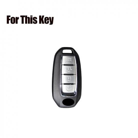 Zinc Alloy Leather Car Remote Key Fob Case Cover Bag For Infiniti QX50 QX60 QX80