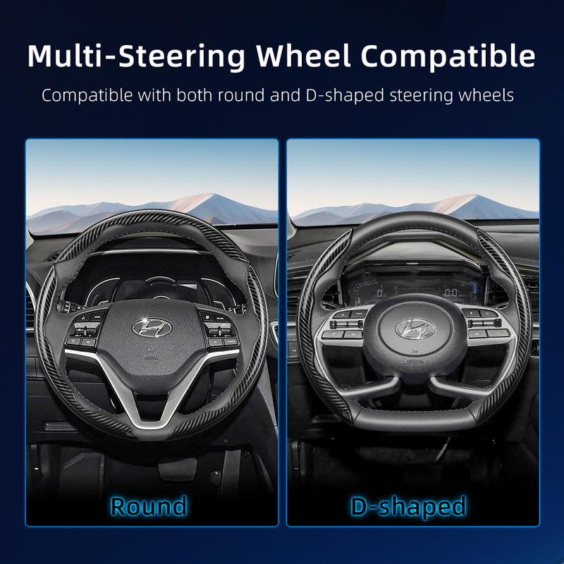Adatto per Coprivolante Hyundai con Texture in Fibra di Carbonio con Design Segmentato a Rilascio Rapido, Durevole, per Tucson Elantra Avante I30 Berlina