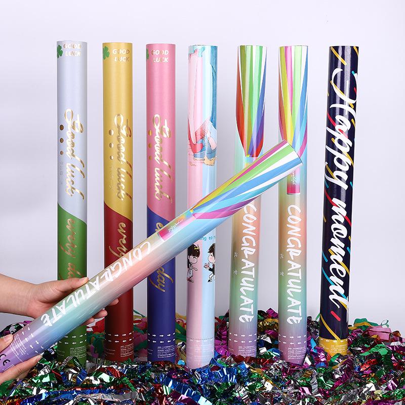 Silver Confetti Cannon for Birthday, Wedding, Party Decor & Photo Props