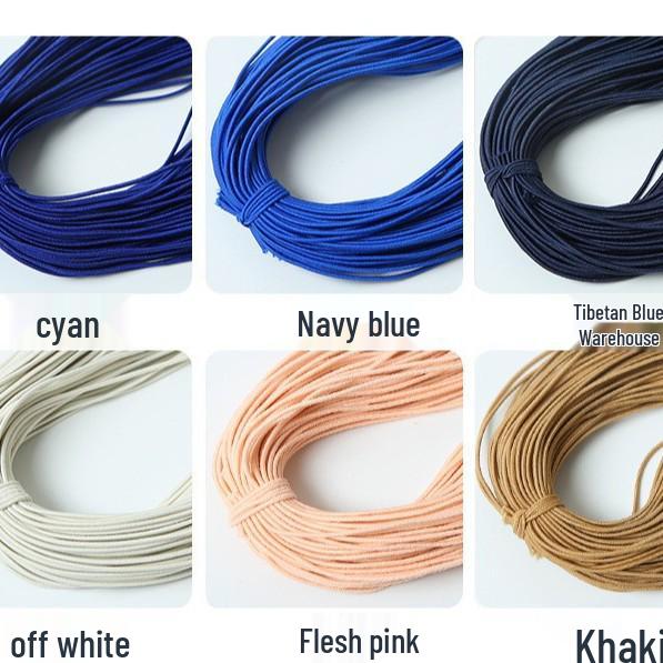 2.0MM Colored Round Elastic Cord Rubber Band for DIY Beading