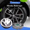 55/65MM Estilo de Carro Tampas Centrais de Roda Calotas Substituição Para Skoda Octavia Rapid Kodiaq Karoq Fabia Kamiq Superb Derivativ