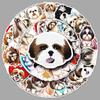 50 Shih Tzu Dog Cartoon Stickers: Cute, Waterproof Animal Designs for Decorating Cups and Planners.