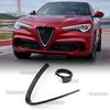 For Alfa Romeo Stelvio 2017 2018 2019 2020 Hard Dry Carbon Fiber Front Grill Frame Logo Cover Frame High Quality Auto Parts
