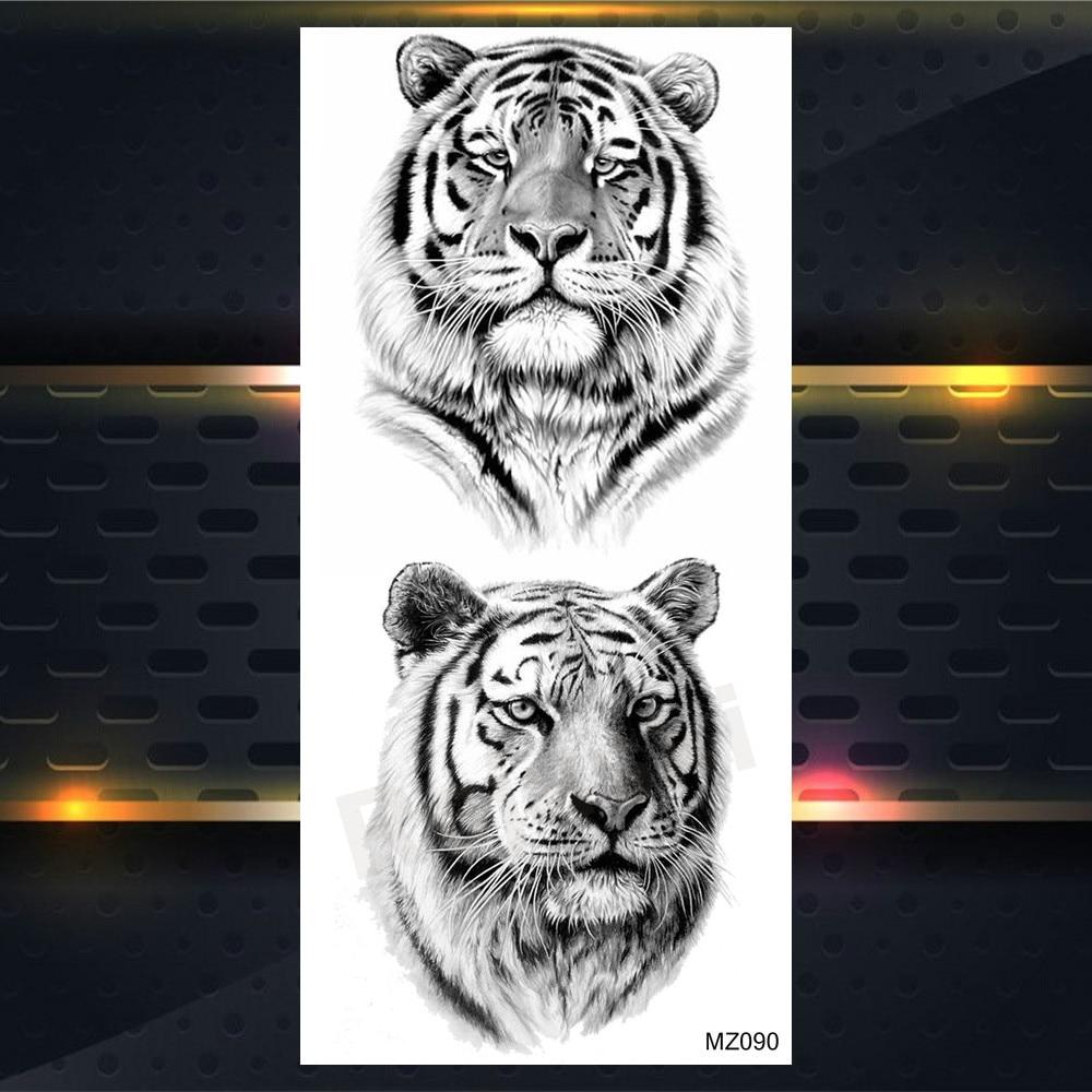 Adler Temporäre Tattoos für Männer Frauen Wolf Schwarz Tier Tattoo Tiger Wald Elch Geometrie Berg Fake Tatoo Skorpion Hände Arm