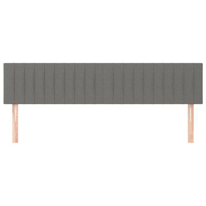 VidaXL 2x Têtes de Lit Meubles de Chambre à Coucher Accessoires de Lit Simple Têtes de Cadre de Lit Intérieur Gris Foncé 346285