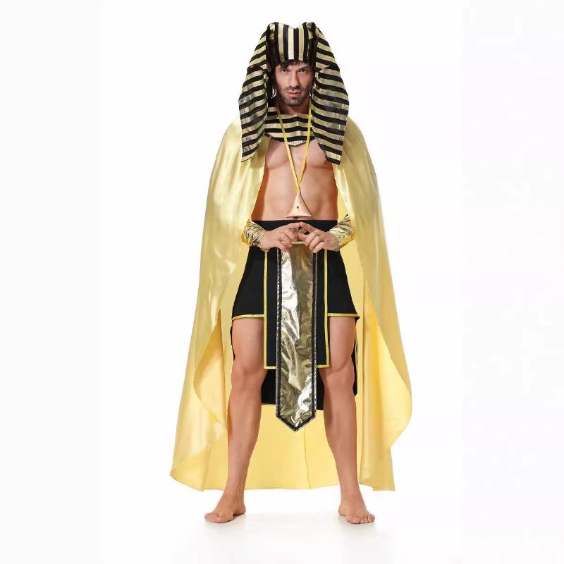 Halloween Masquerade Costume Adult Cosplay Adult Male Egyptian Pharaoh Costume