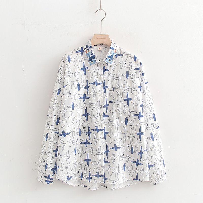 

Мультяшная планка Животное Белые цветы Длинные рукава Топы White Seagull Free size 40.00 kg-67.50 kg weight