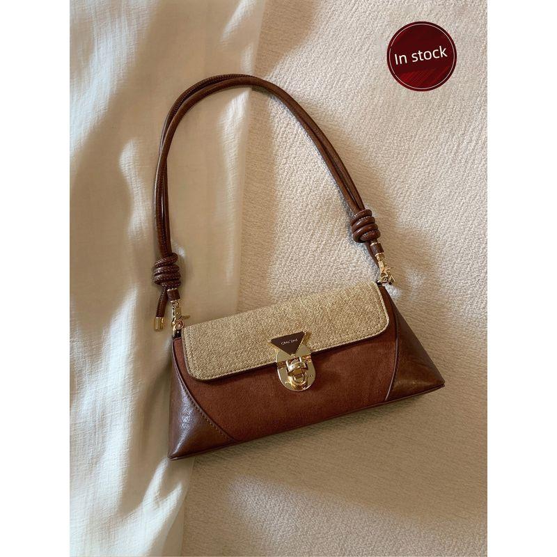 

South Wind Chio2nd Fall and Winter Work Clothing French Stick Underarm Bag Caramel color