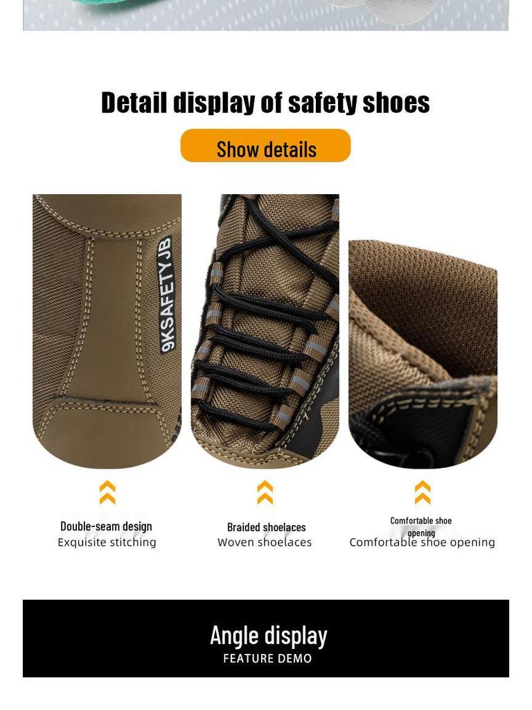 Men's High-Top Waterproof Safety Boots – Anti-Smash, Anti-Puncture, Comfortable for Extended Wear