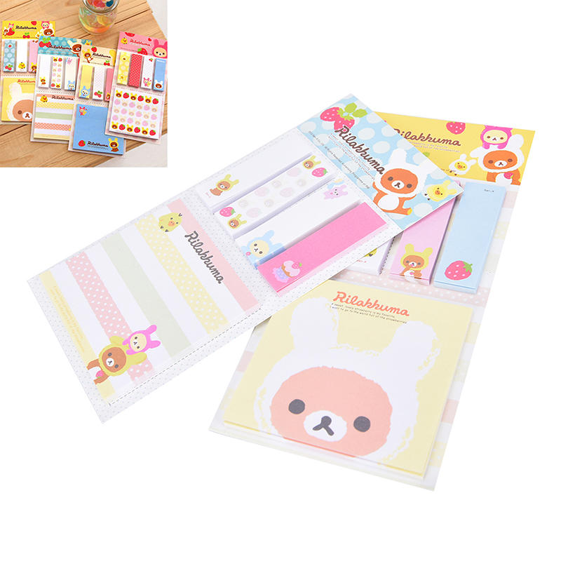 Bookmark Point It Marker Memo Flags Sticky Notes Strawberry Bear Sticker