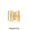 DGIDDK Stainless Steel Ring Irregular Unique Design Open Ring Aesthetic Jewelry Geometric Hollowing Ladies Fashion Trend Jewelry