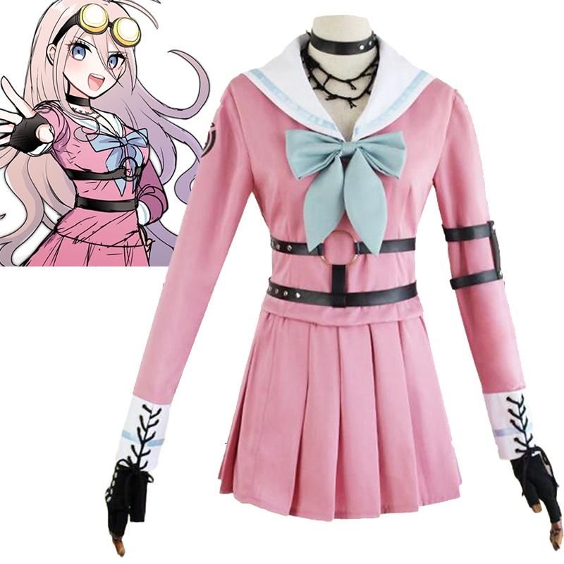 Danganronpa Killing V3 Harmony Iruma Miu Cosplay Halloween Costume Suit Full Set