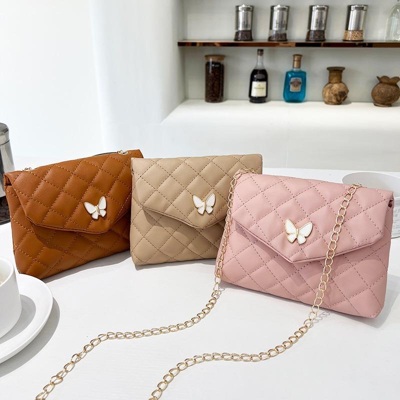 Embroidered Square Shoulder Bag - Korean-Style Crossbody Purse for Women