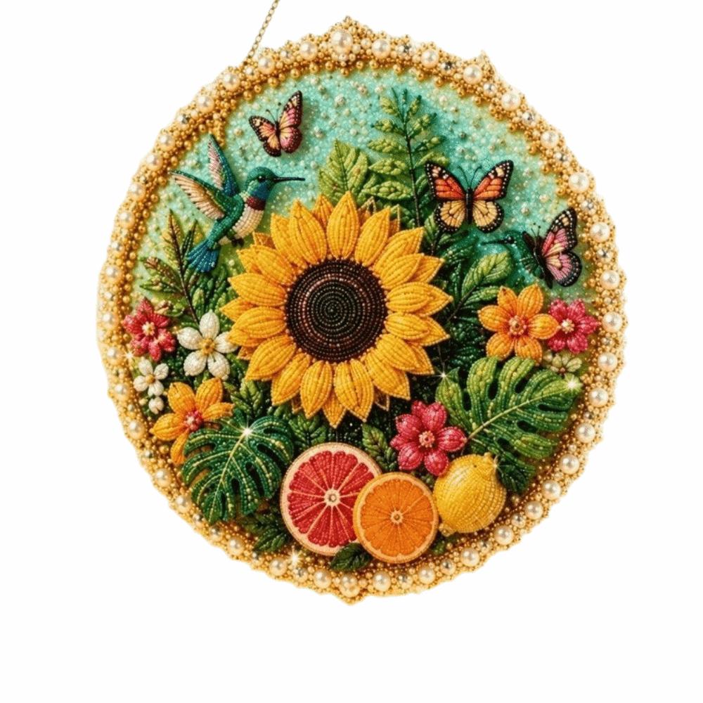 2D Flat DIY Pearl Painting Kit Pumpkin Christmas Hanging Decoration  Door Decoration