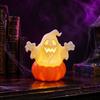 Halloween Party Supplies Pumpkin Light, LED Lighted Ghost Skull Lantern, Spooky Safe Flameless Candles Tabletop Decorative Lamp for Home Indoor