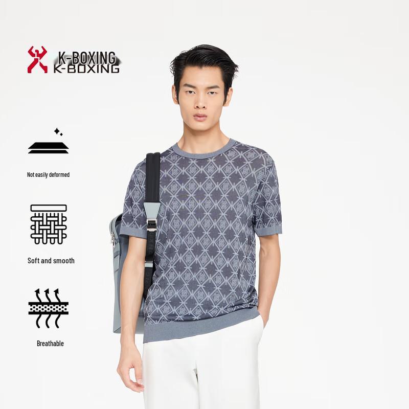 K-Boxing Men s Printed Casual Short Sleeve T-Shirt 3XL