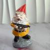 New Christmas Gnome Ornament: White-Bearded Dwarf with Gun Resin Statue.