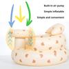 Inflatable Baby Stool Leakproof Cartoon Bear Print Infant Support Seat Travel Baby Bath Feeding Chair Keep Safe Toddler Little Kids Floor Seat