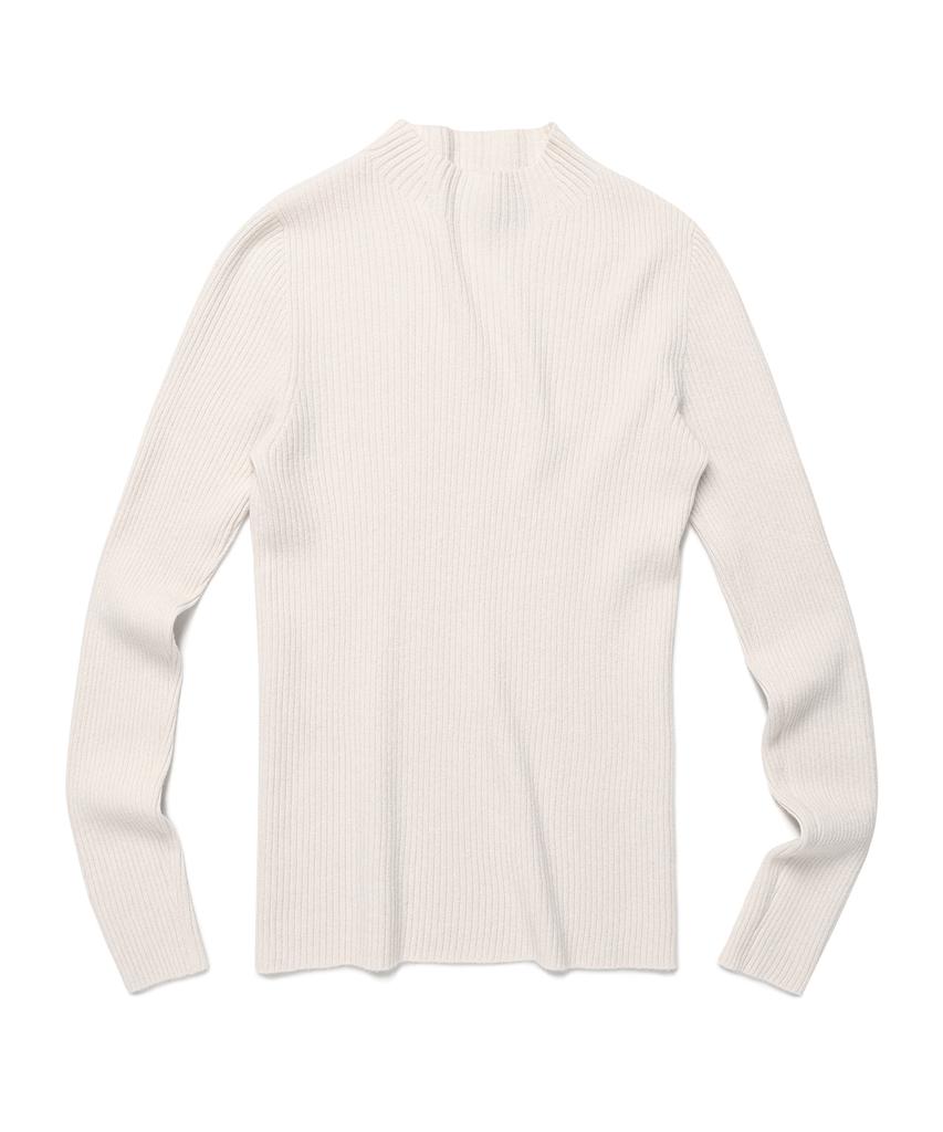 PLUNASTUDIO Ribbed Half Turtleneck Knit_4 Colors