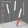 3pcs Retro-Style Nappa Side-Button Gel Pens, Including 2 Random Pens And 6 Ink Refills. They Feature 0.5Mm Black Ink for a Comfortable Grip