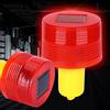 1pc Solar LED Emergency Warning Flash Light Alarm Lamp Traffic Road Boat Red Light