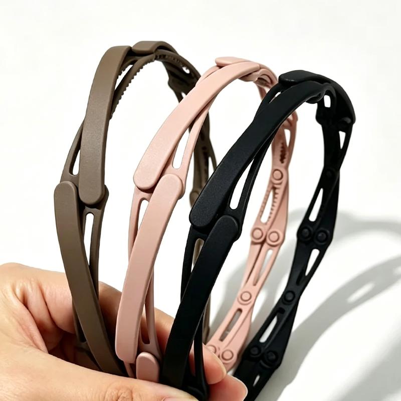 Simplicity Foldable Hairband for Women Solid Non-Slip Hair Wash Girl Headband Hair Accessories