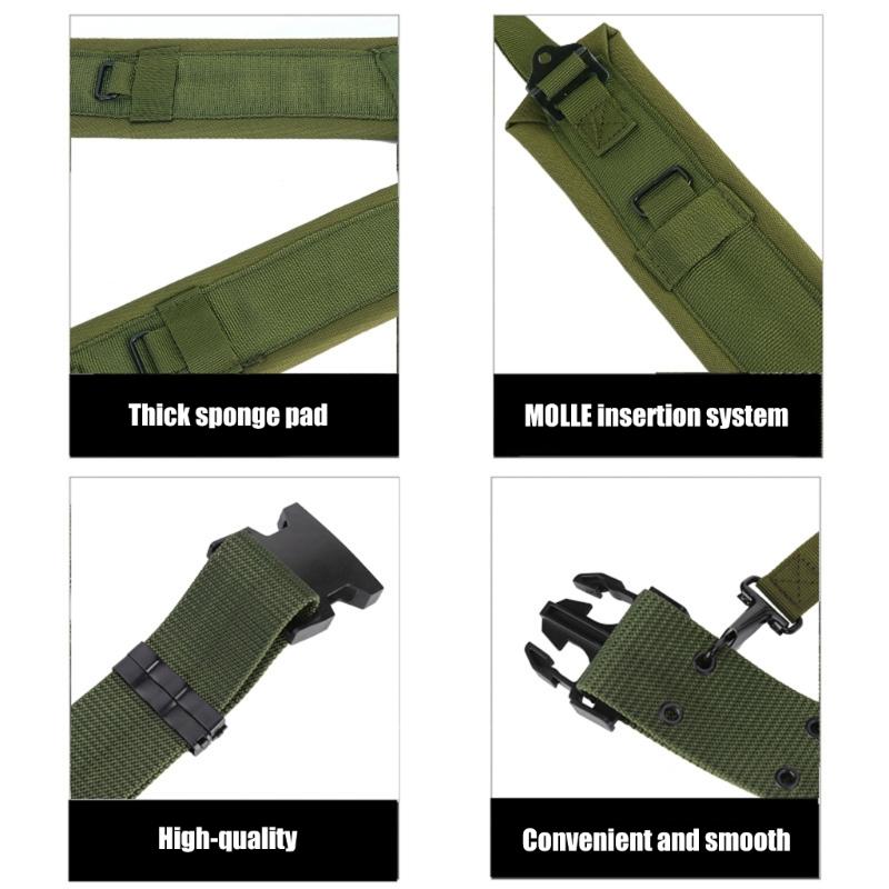 Nastavitelný venkovní taktický opasek Oxford Tkanina Ramenní Hrudní Popruh Dvojitý Ramenní Popruh Lovecké Příslušenství Odolný