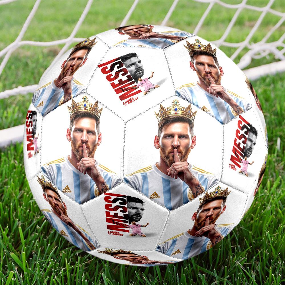 Messi 10 Number Inter Miami Art Soccer Ball Size 5 Football Machinestitched Indooroutdoor Training And Matches Sports Enthusiast Gifts