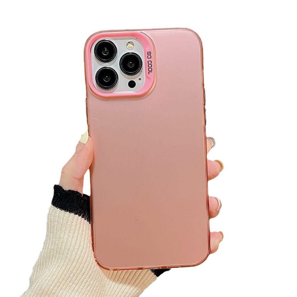 Solid Color Colored Silver Advanced Sense Applicable iPhone15promax Mobile Phone Case 14pro Simple 13 Creative 11/12
