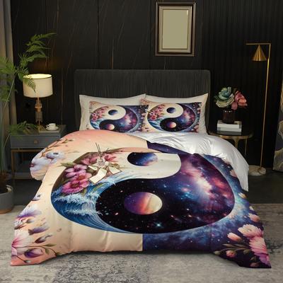 Tai Chi Pattern 3D Printed Down Duvet Cover Set, Soft and Comfortable Bedding Set, Duvet Cover Pillowcase Set