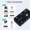 De COOIDEA Stereo Audio Switcher ondersteunt audiokabels en is een AUX audiokanaalwisselaar die 1 tot 3 uitgangen of 3 tot 1 compatibel is met en 3,5 mm 3,5 mm