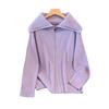 Plus Size Women's Loose Lapel Sweater, Bust 150/160, Knit 350-8080