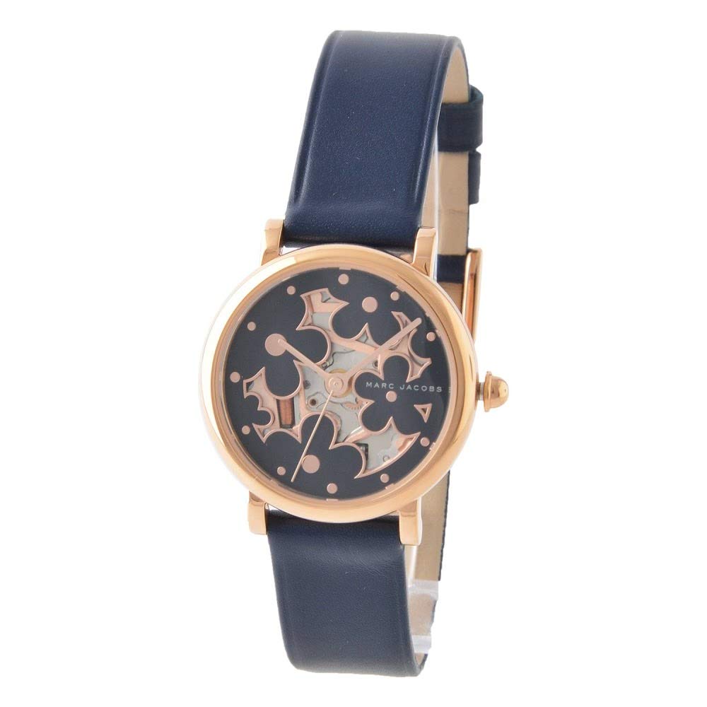

MARC JACOBS CLASSIC Rose Gold and Navy Leather Watch MJ1628 Women s [Used]