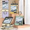GKK For Samsung Galaxy Z Flip7 FE 5G/Z Flip6 5G Case PC+PU Kickstand Phone Cover