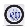 ABS Voice Control Clock Calendar Display Squared Alarm Clock Digital Electronic Clock  Office Desk