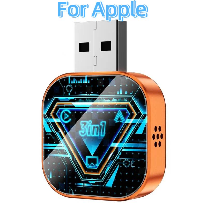New 3 in 1 Upgrade Wireless Carplay Mirror Link Adapter Instant Wired To Wireless Conversion Plug & Play For Wired Carplay