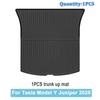 Car Trunk Mats For New Tesla Model Y 2025 Juniper TPE Floor Mats & Cargo Liner All Weather Trunk Mats Floor Liner Backrest Mats