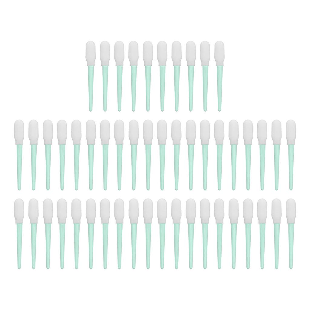 50Pcs Cleaning Swab Round Foam Tip PP Stick Anti Static Set Kit for Printer Lens Camera