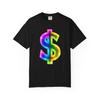 Neon Rainbow Dollar Sign T-Shirt | Colorful Money Symbol Tee