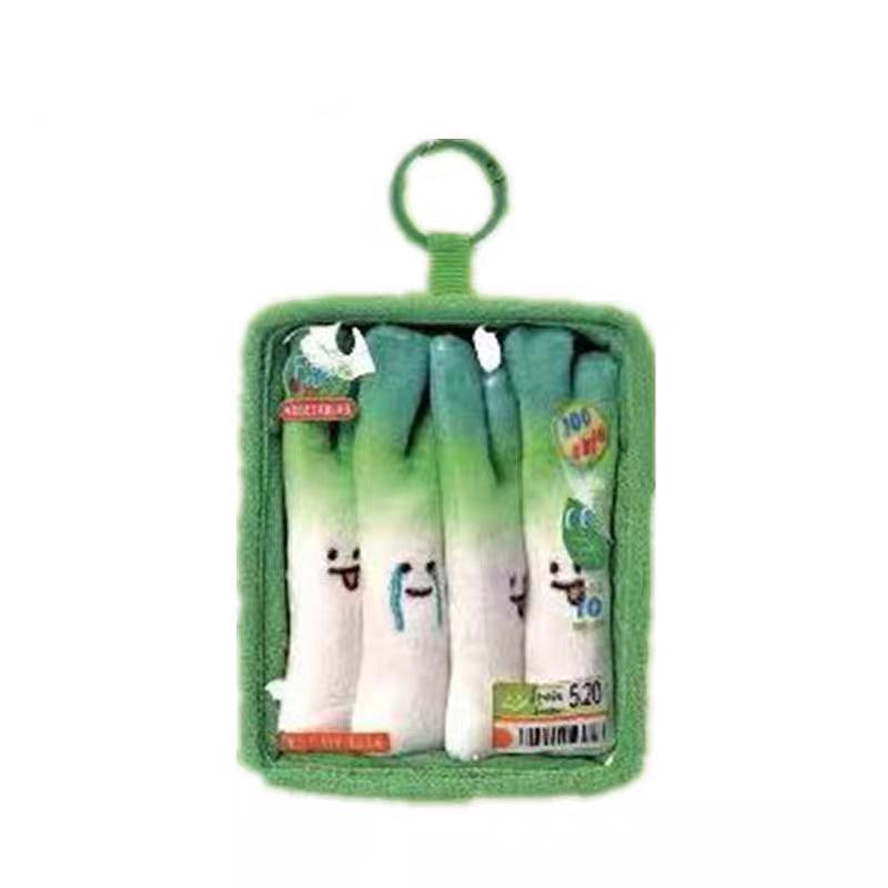 Cute Simulation Salmon Octopus Plush Keyring Soft Seafood Vegetable Bag Charm Unique Party Gift for Kids