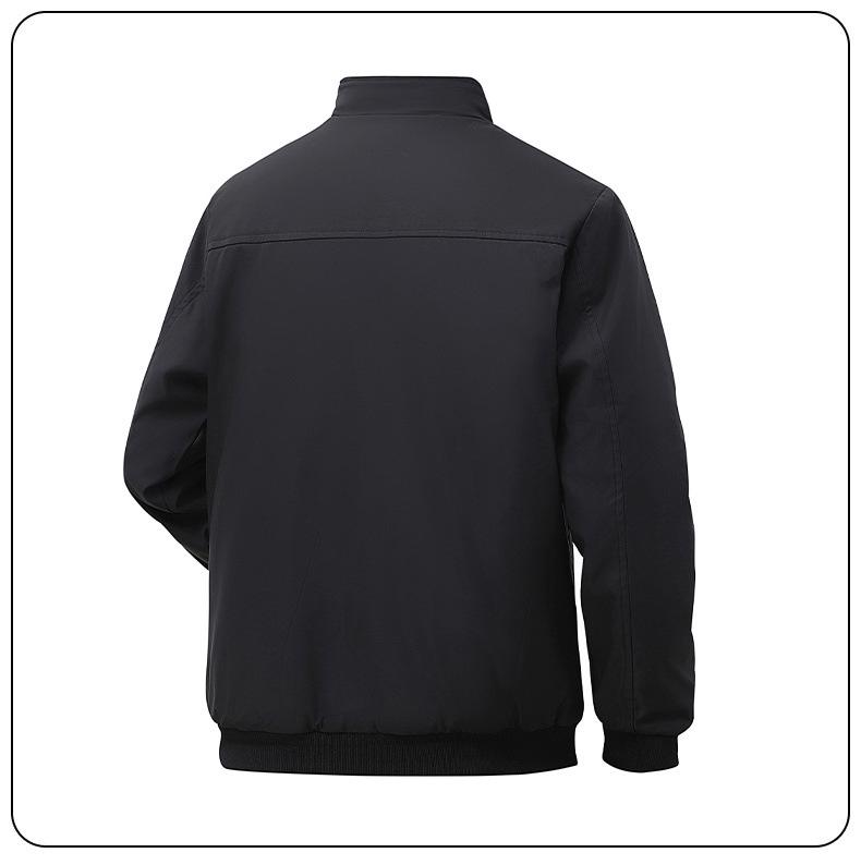 Men's Plus Size Winter Cotton Jacket for Middle-Aged & Elderly Dads, Velvet Lined, Thickened, Padded, Stand-up Collar