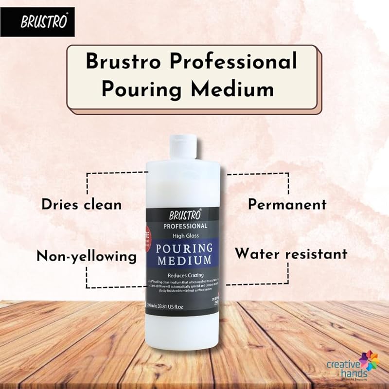 

Brustro Pouring Medium 1000 Ml (1 Ltr.). Free Brustro Pouring Medium 200 Ml (Worth Rs. 499) 1 l (Pack of 1)